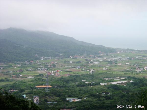 俯視金山地區的山腳斷層沿線地形