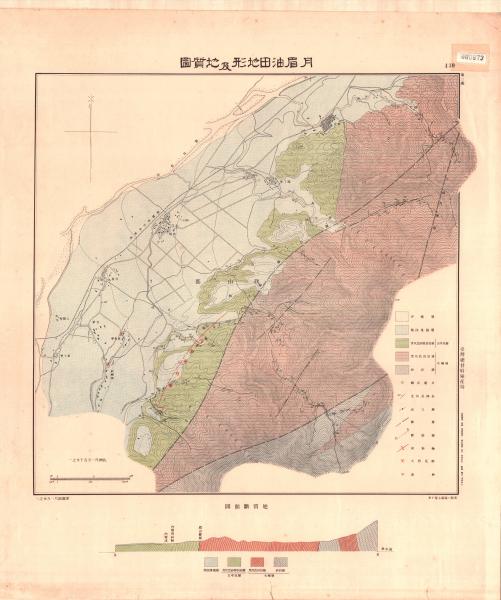 月眉油田地形及地質圖