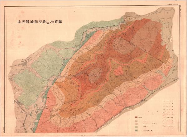 山子腳油田地形及地質圖